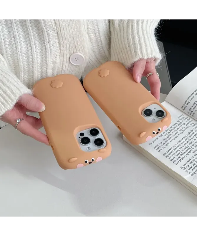 Coque iPhone 16 Pro Max Silicone Ourson Milk Tea Endormi