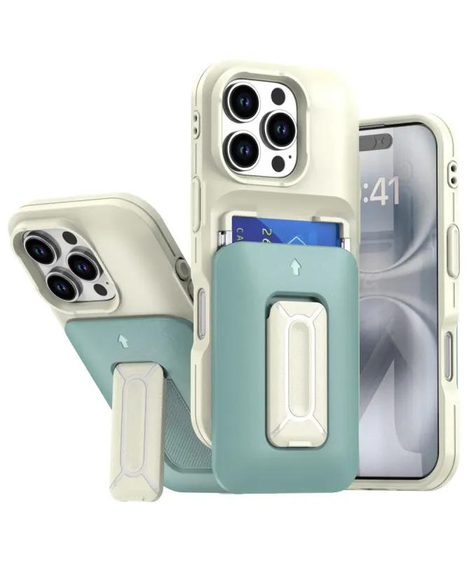 Coque iPhone 16 Pro Max avec porte-carte et support intégré