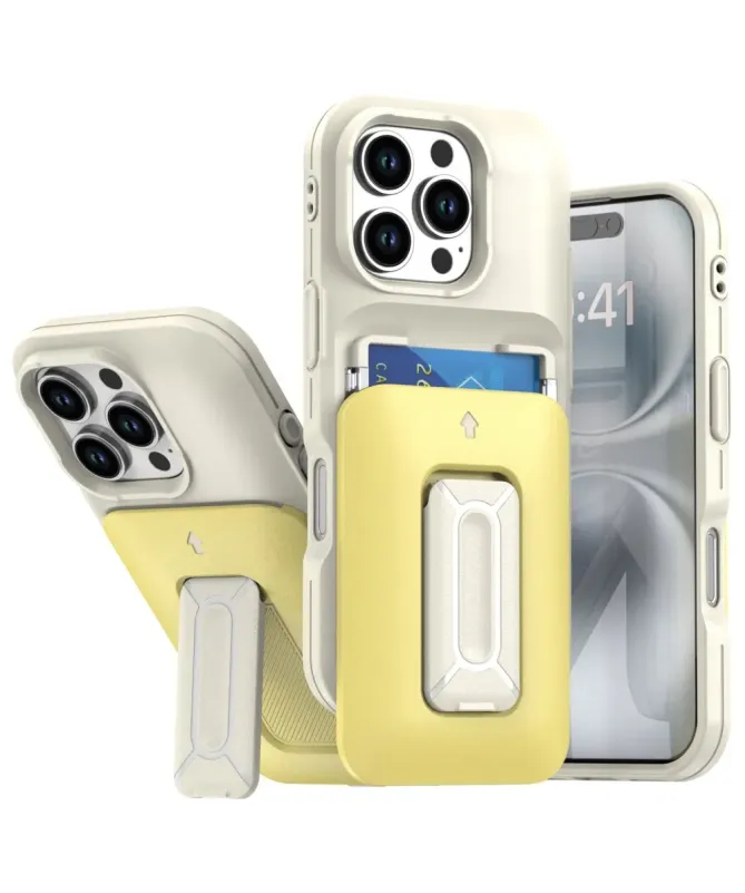 Coque iPhone 16 Pro Max avec porte-carte et support intégré
