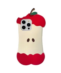 Coque iPhone 16 Pro Max Silicone Design Pomme Croquée