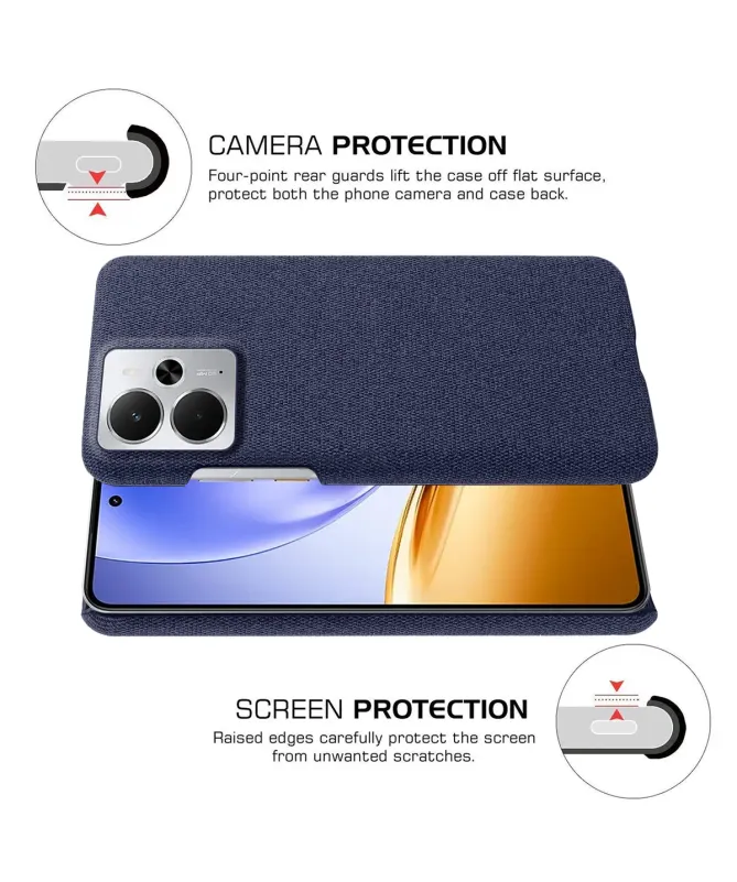 Coque Realme 14 5G / 14T 5G revêtement tissu