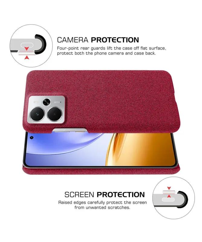 Coque Realme 14 5G / 14T 5G revêtement tissu