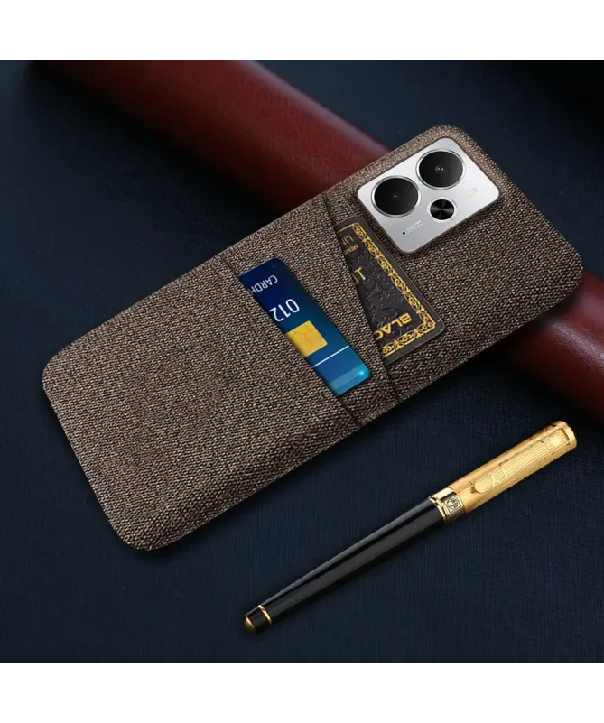 Coque Realme 14 5G / 14T 5G en Tissu avec Double Rangement