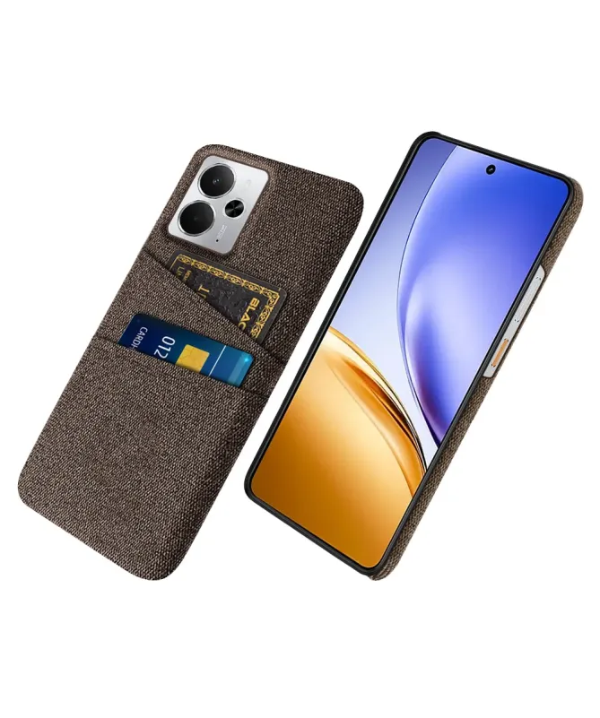 Coque Realme 14 5G / 14T 5G en Tissu avec Double Rangement