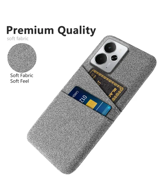 Coque Realme 14 5G / 14T 5G en Tissu avec Double Rangement