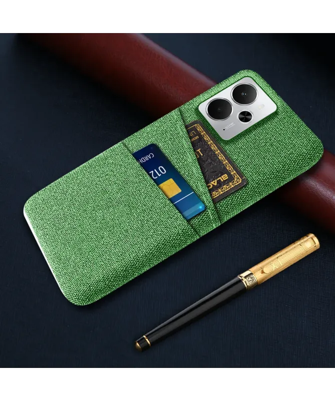 Coque Realme 14 5G / 14T 5G en Tissu avec Double Rangement