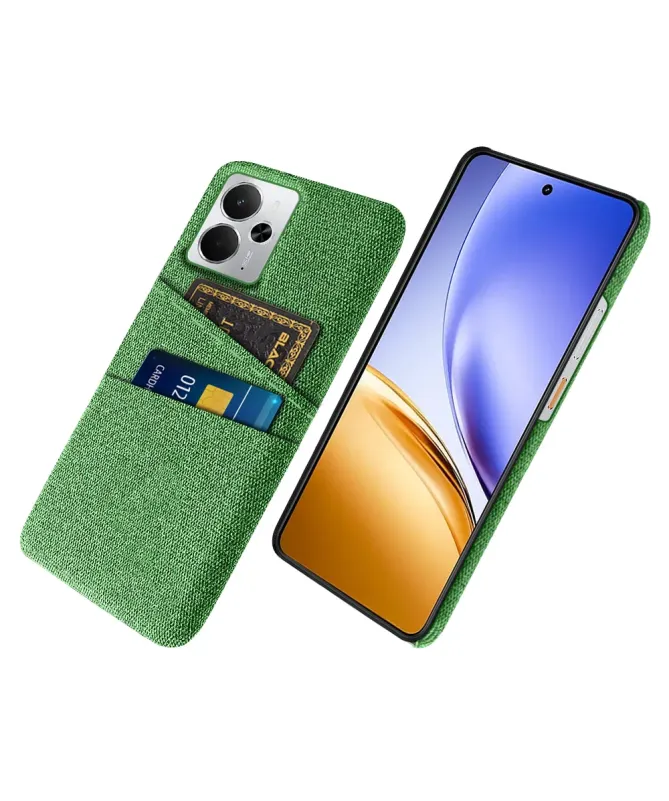 Coque Realme 14 5G / 14T 5G en Tissu avec Double Rangement