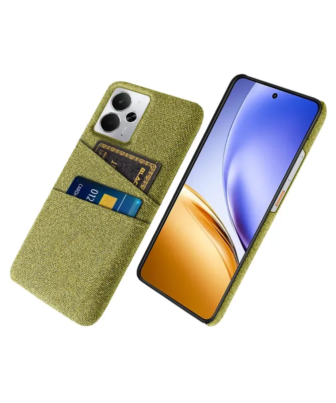 Coque Realme 14 5G / 14T 5G en Tissu avec Double Rangement