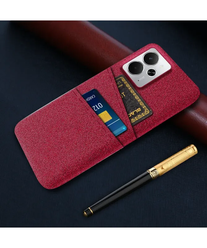 Coque Realme 14 5G / 14T 5G en Tissu avec Double Rangement