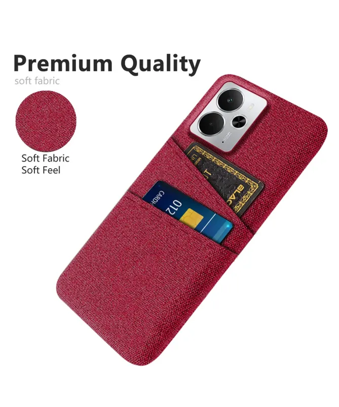 Coque Realme 14 5G / 14T 5G en Tissu avec Double Rangement