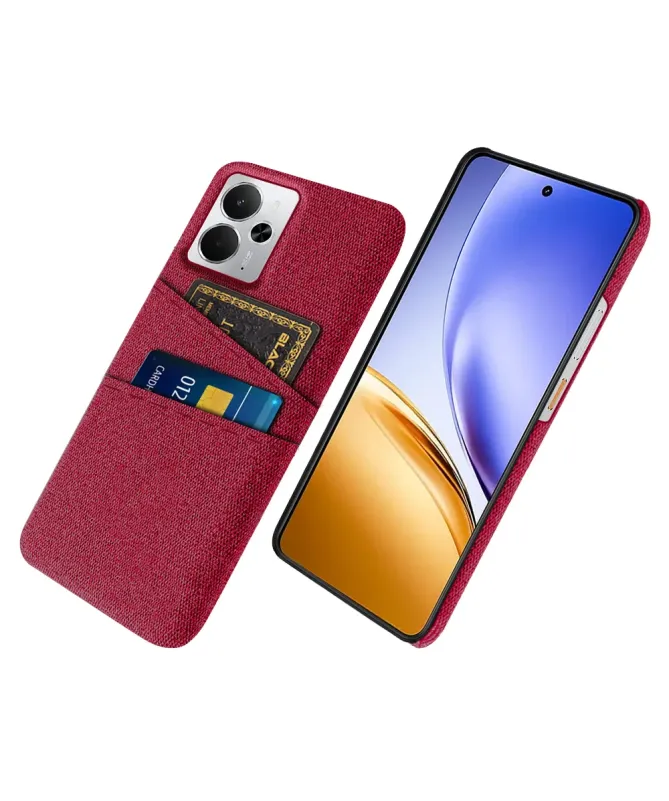 Coque Realme 14 5G / 14T 5G en Tissu avec Double Rangement