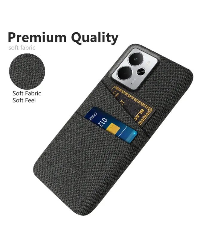 Coque Realme 14 5G / 14T 5G en Tissu avec Double Rangement