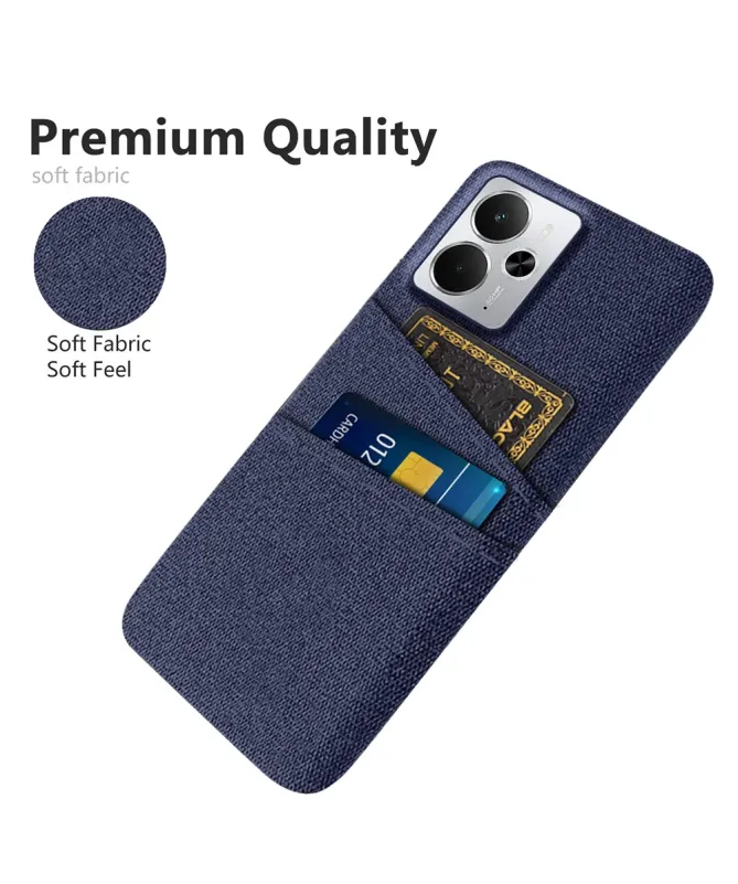 Coque Realme 14 5G / 14T 5G en Tissu avec Double Rangement