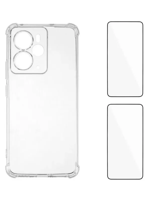 Pack Realme 14 5G / 14T 5G | Coque Coins Renforcés Transparente avec 2