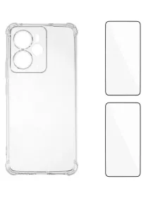 Pack Realme 14 5G / 14T 5G | Coque Coins Renforcés Transparente avec 2