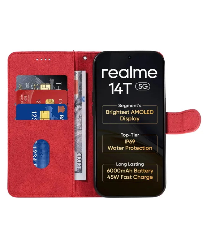 Housse Realme 14 5G / 14T 5G simili cuir artistique