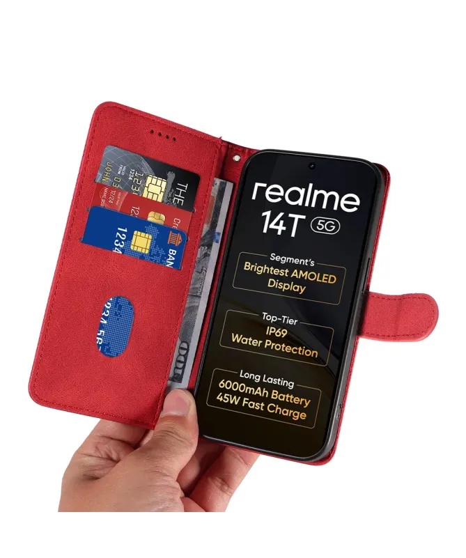 Housse Realme 14 5G / 14T 5G simili cuir artistique