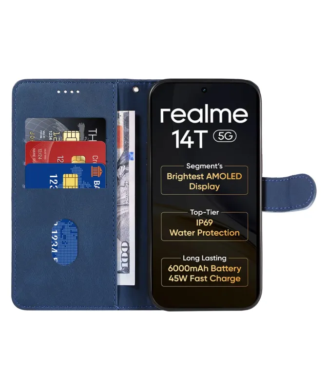 Housse Realme 14 5G / 14T 5G simili cuir artistique