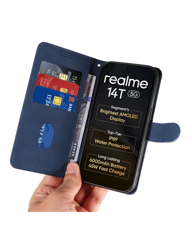 Housse Realme 14 5G / 14T 5G simili cuir artistique
