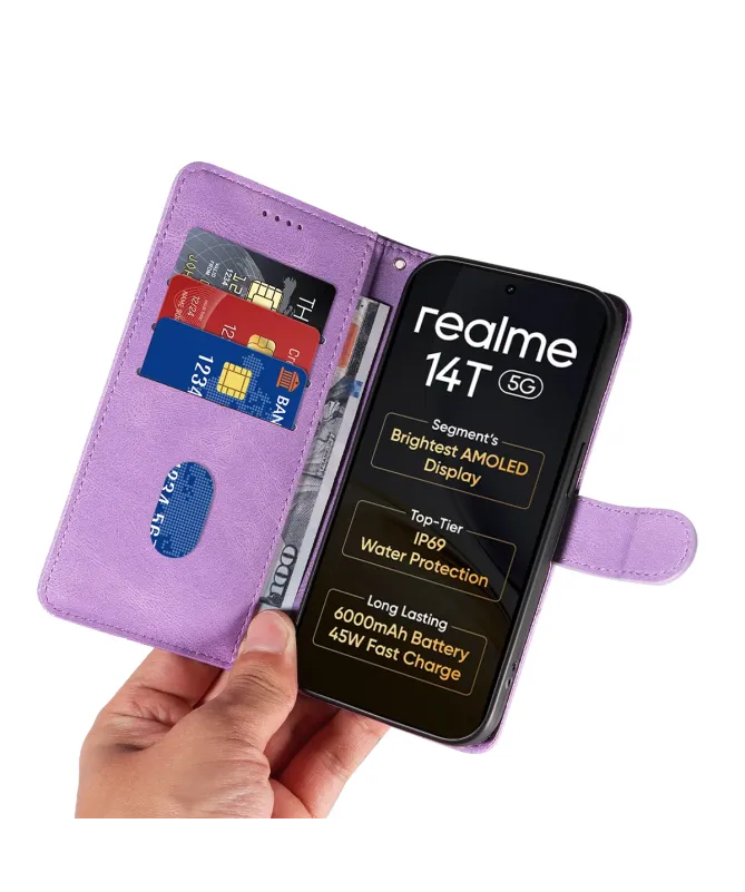 Housse Realme 14 5G / 14T 5G simili cuir artistique