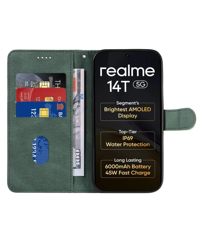 Housse Realme 14 5G / 14T 5G simili cuir artistique