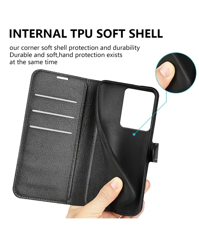 Housse Realme 14 5G / 14T 5G portefeuille style cuir