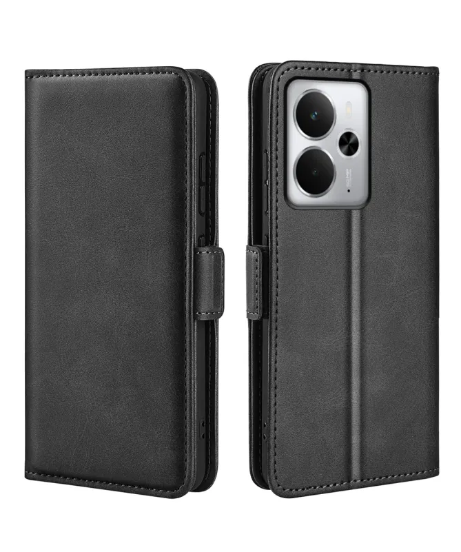 Étui Realme 14 5G / 14T 5G portefeuille revêtement simili cuir mat