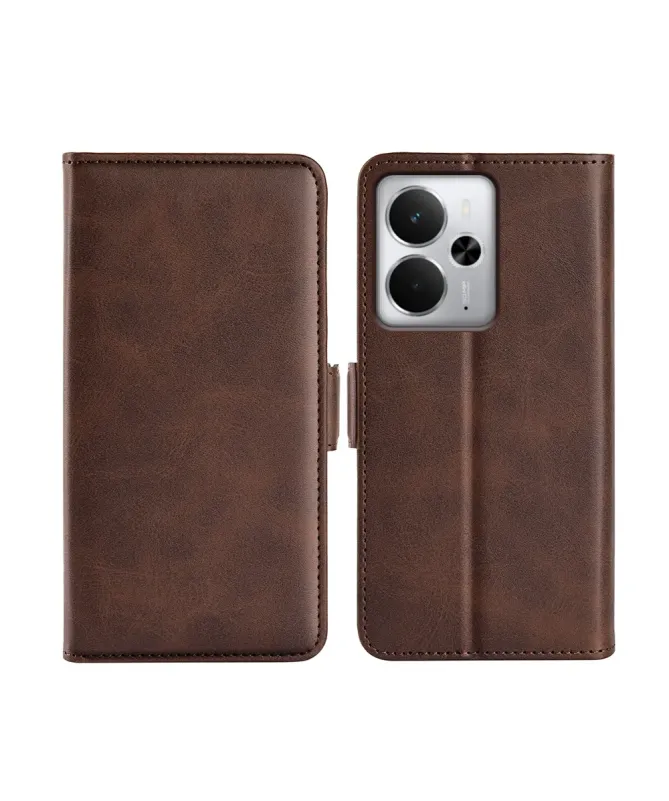 Étui Realme 14 5G / 14T 5G portefeuille revêtement simili cuir mat