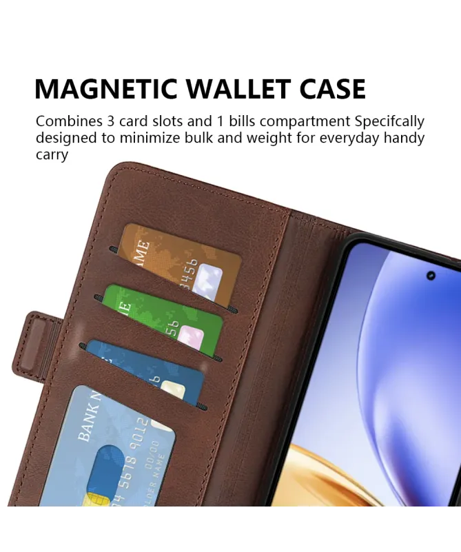 Étui Realme 14 5G / 14T 5G portefeuille revêtement simili cuir mat