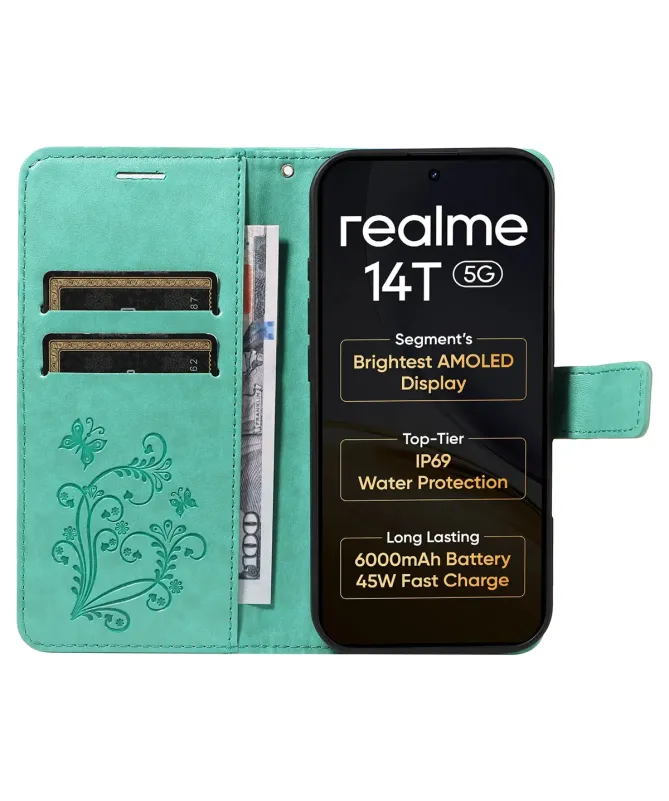 Housse Realme 14 5G / 14T 5G Papillons fonction support