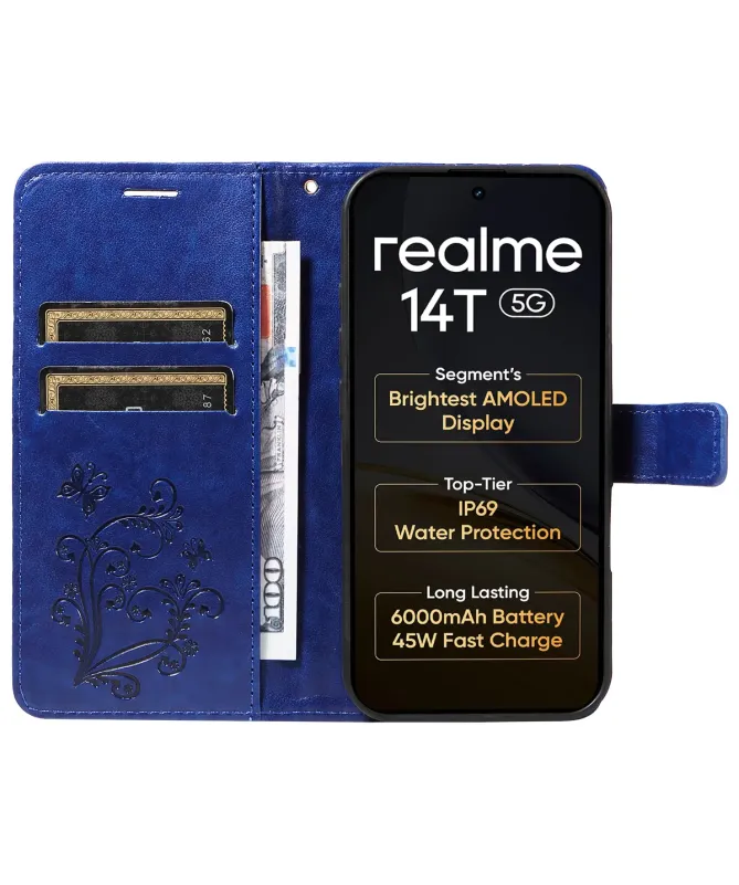 Housse Realme 14 5G / 14T 5G Papillons fonction support