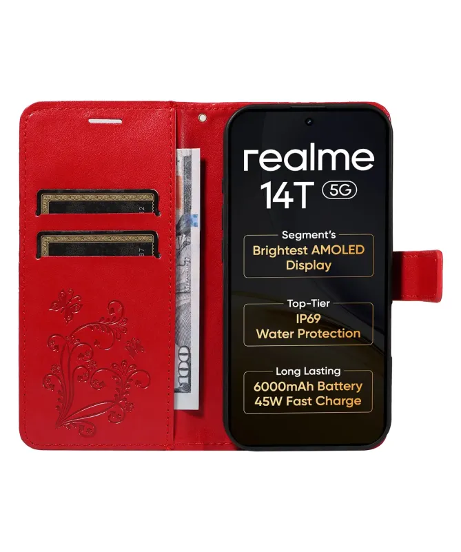 Housse Realme 14 5G / 14T 5G Papillons fonction support