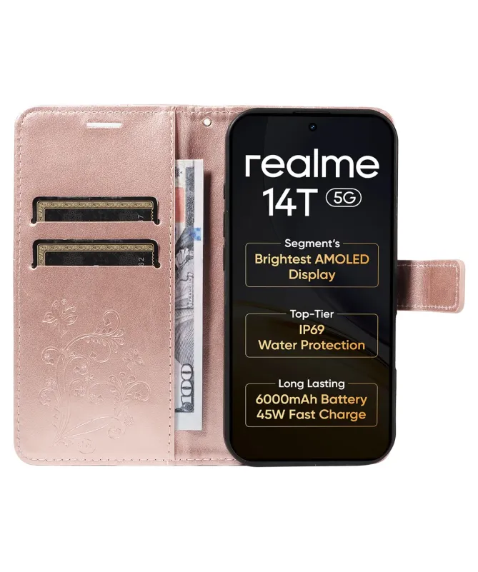 Housse Realme 14 5G / 14T 5G Papillons fonction support
