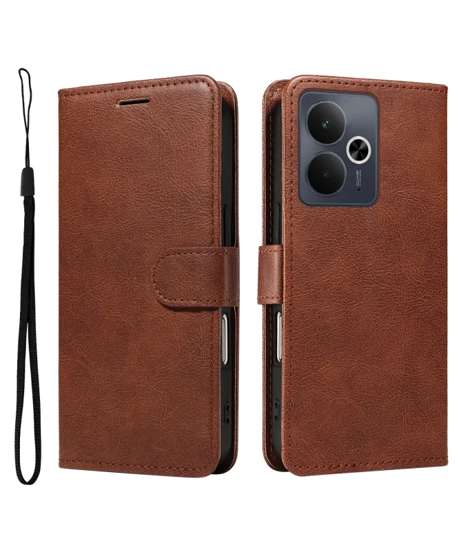 Housse Realme 14 5G / 14T 5G Sylvette simili cuir avec lanière