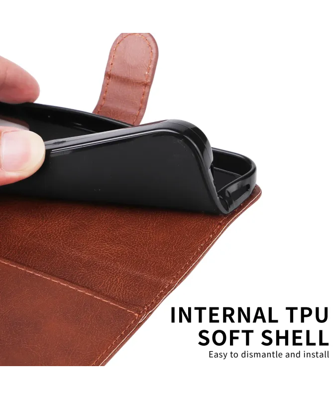 Housse Realme 14 5G / 14T 5G Sylvette simili cuir avec lanière