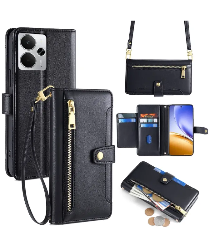 Housse Realme 14 5G / 14T 5G avec Poche Zippée et Bandoulières | Maeli