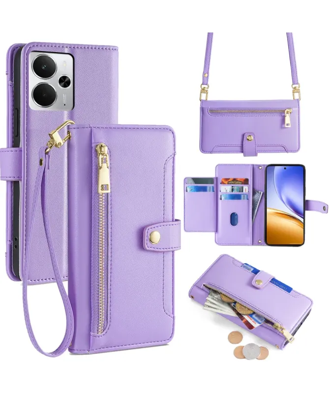 Housse Realme 14 5G / 14T 5G avec Poche Zippée et Bandoulières | Maeli