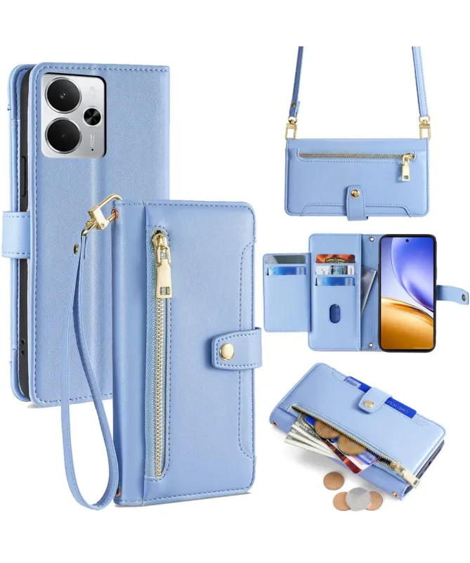 Housse Realme 14 5G / 14T 5G avec Poche Zippée et Bandoulières | Maeli