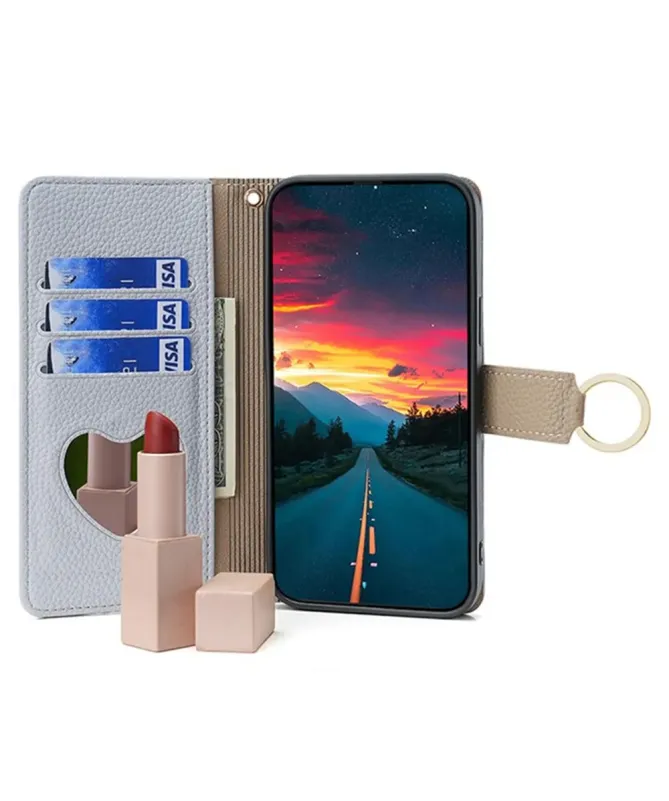 Housse Realme 14 5G / 14T 5G luxury portefeuille avec chaîne
