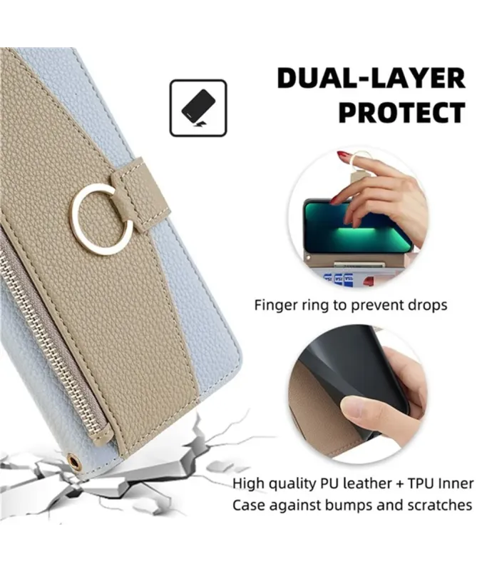 Housse Realme 14 5G / 14T 5G luxury portefeuille avec chaîne