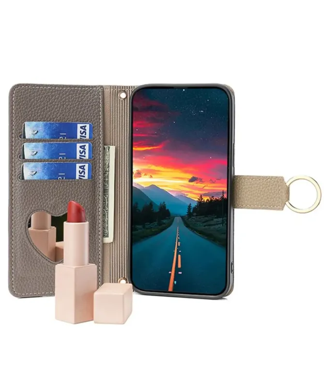 Housse Realme 14 5G / 14T 5G luxury portefeuille avec chaîne