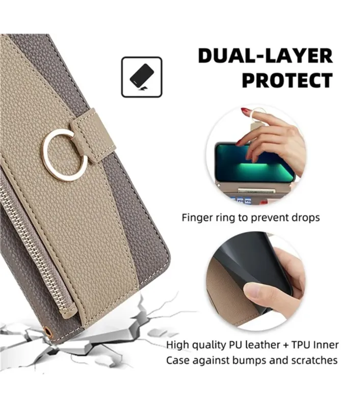 Housse Realme 14 5G / 14T 5G luxury portefeuille avec chaîne