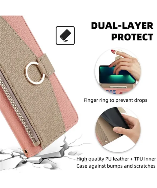 Housse Realme 14 5G / 14T 5G luxury portefeuille avec chaîne