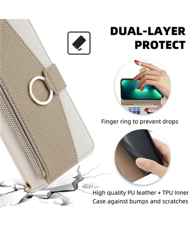 Housse Realme 14 5G / 14T 5G luxury portefeuille avec chaîne