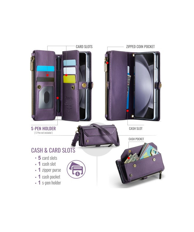 Housse Samsung Galaxy Z Fold 6 Multi-compartiments C36 - Violet Housse Samsung Galaxy Z Fold 6 Multi-compartiments C36 - Violet