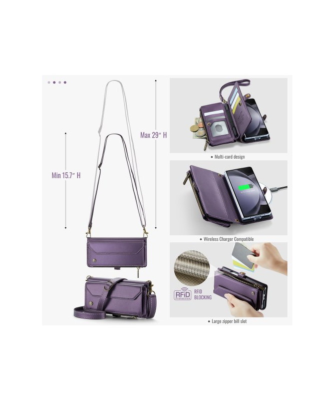 Housse Samsung Galaxy Z Fold 6 Multi-compartiments C36 - Violet Housse Samsung Galaxy Z Fold 6 Multi-compartiments C36 - Violet
