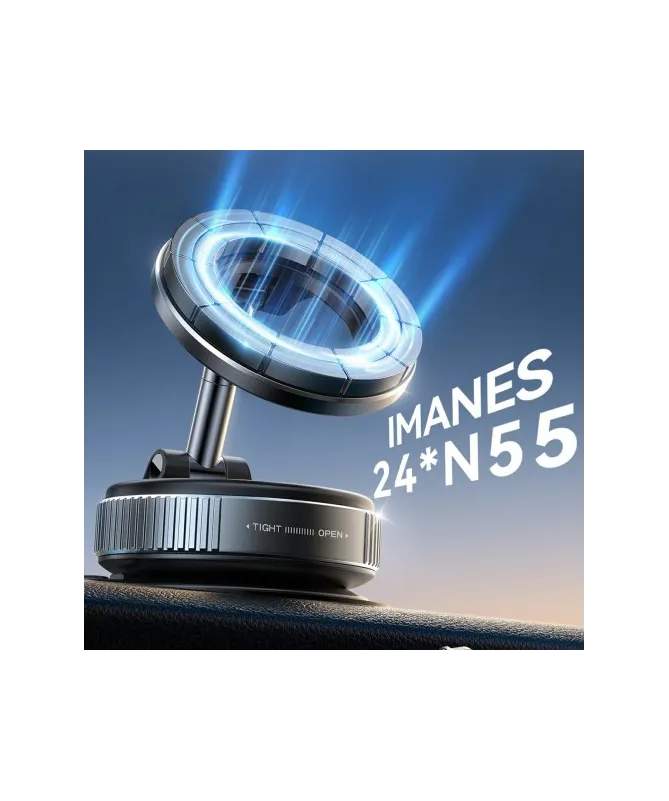 Support Voiture à Ventouse Pliable Magnétique Compatible MagSafe | JR-