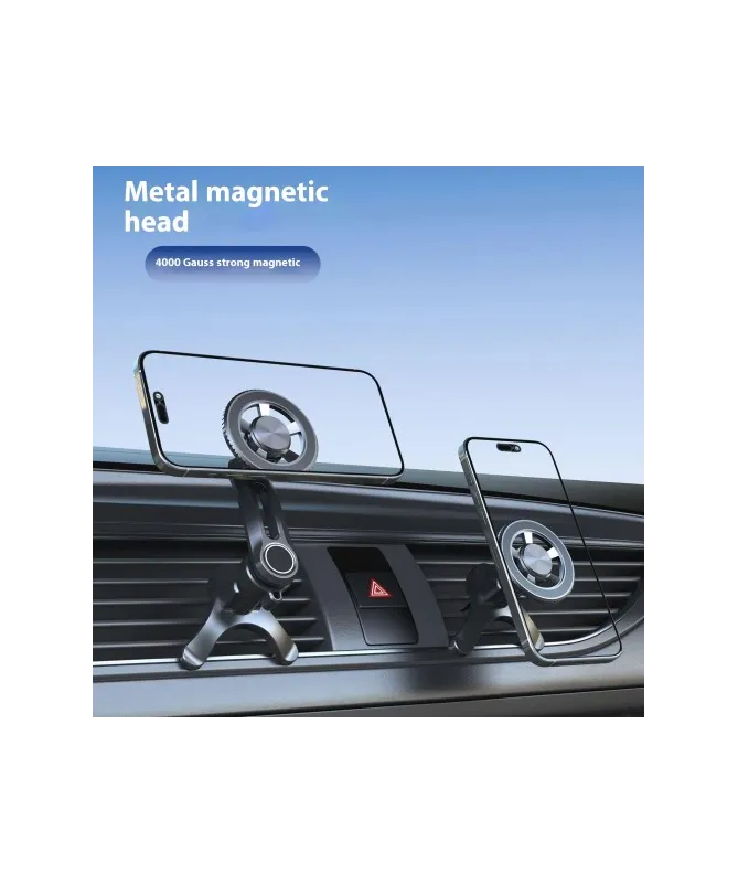 Support Voiture Rotatif Compatible MagSafe avec Fixation Grille d’Aéra