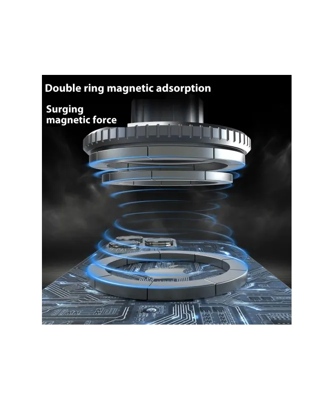 Support Voiture Rotatif Compatible MagSafe avec Fixation Grille d’Aéra