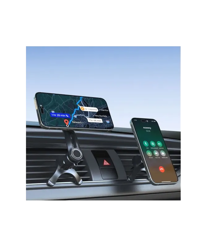 Support Voiture Rotatif Compatible MagSafe avec Fixation Grille d’Aéra
